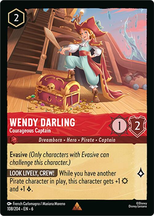 Wendy Darling - Courageous Captain (108/204) [Azurite Sea] | Black Swamp Games