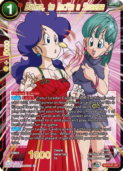 Bulma, to Incite a Sneeze (EX19-01) [Special Anniversary Set 2021] | Black Swamp Games
