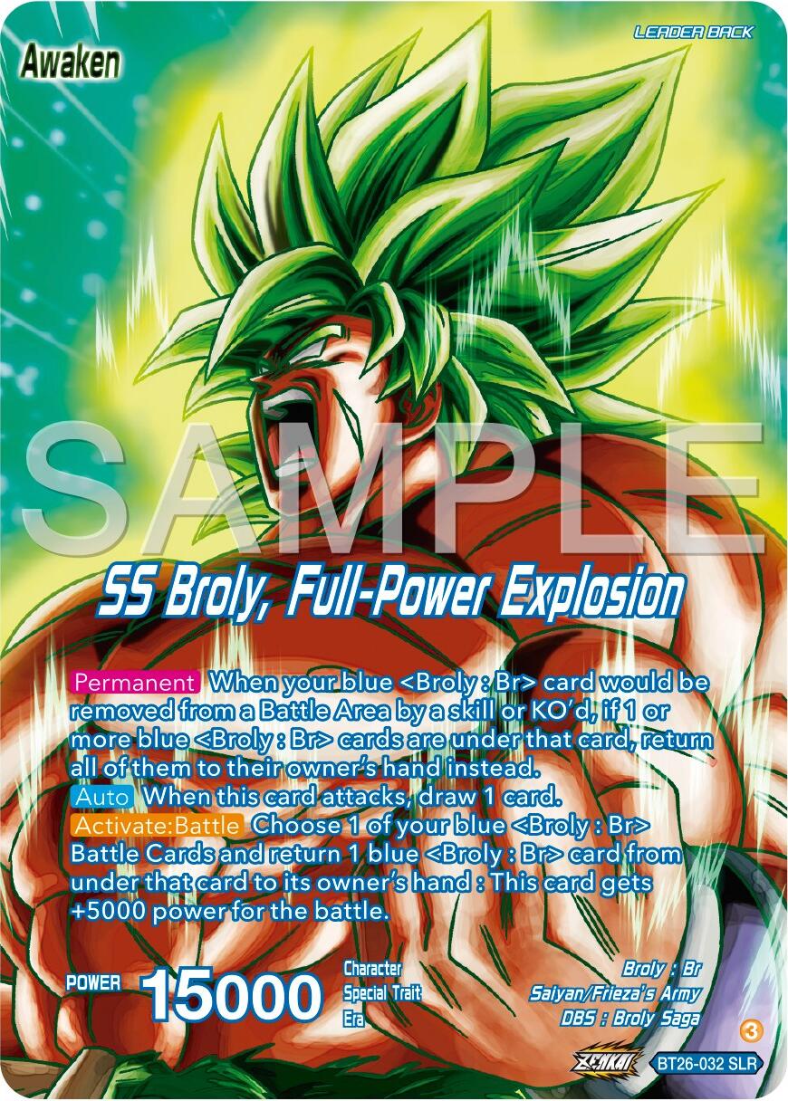 Broly // SS Broly, Full-Power Explosion (Alternate Art) (BT26-032) [Ultimate Advent] | Black Swamp Games