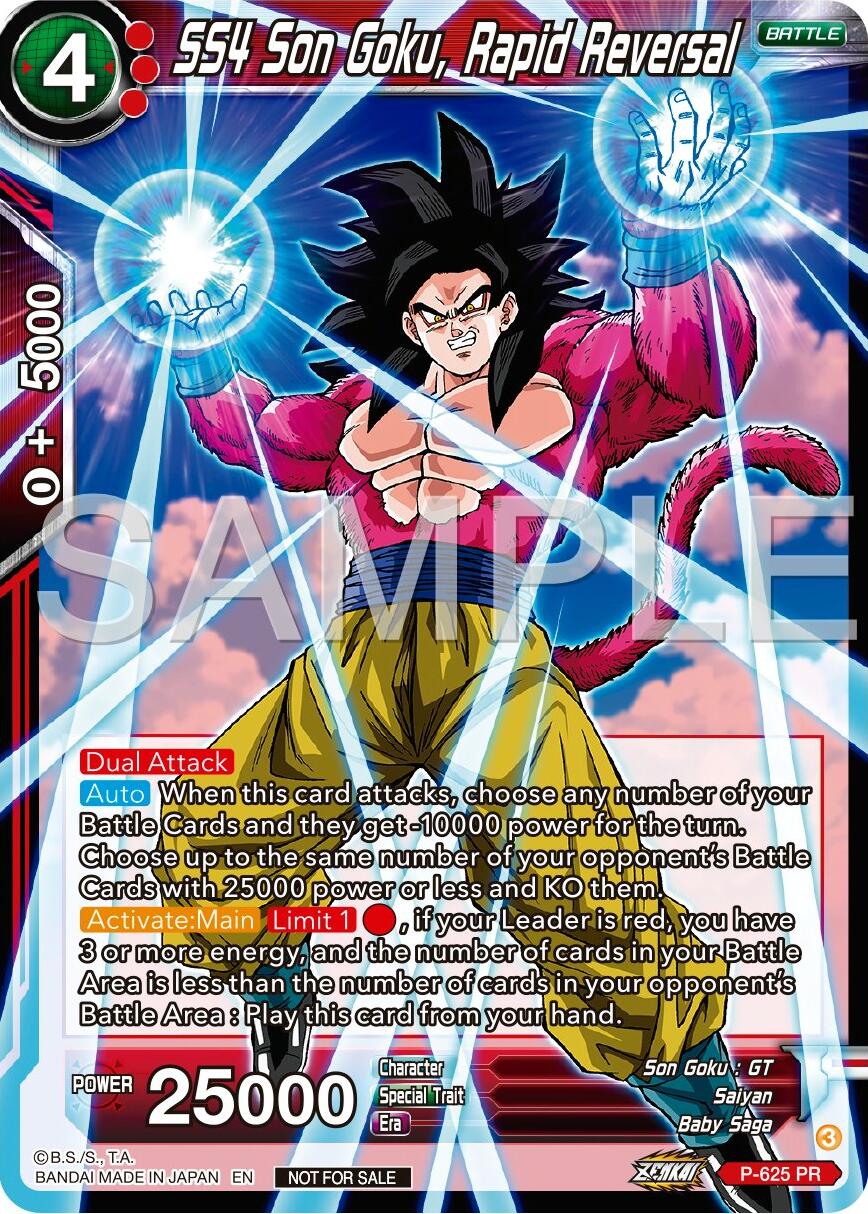 SS4 Son Goku, Rapid Reversal (Zenkai Series Tournament Pack Vol.9) (P-625) [Promotion Cards] | Black Swamp Games