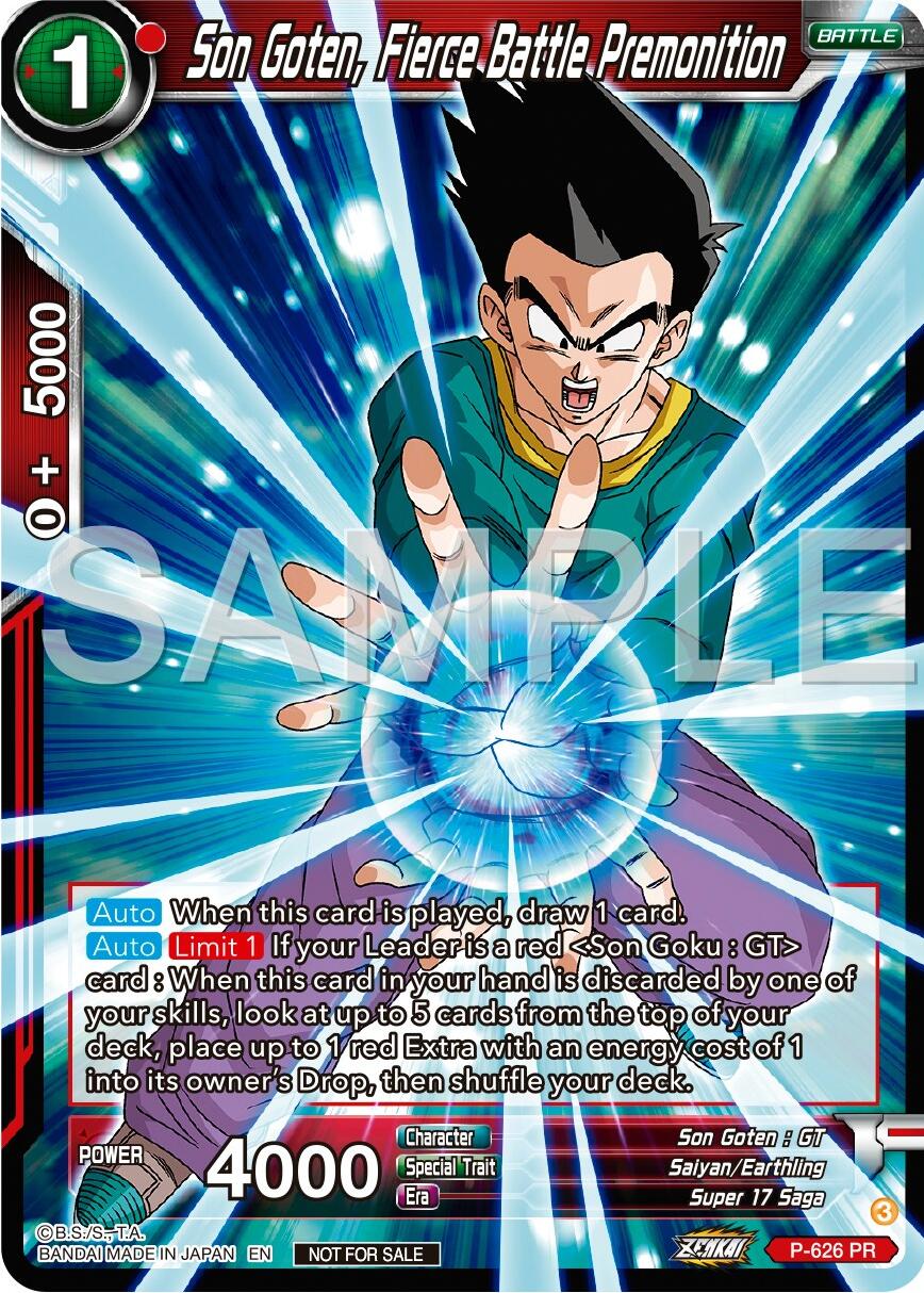 Son Goten, Fierce Battle Premonition (Zenkai Series Tournament Pack Vol.9) (P-626) [Promotion Cards] | Black Swamp Games