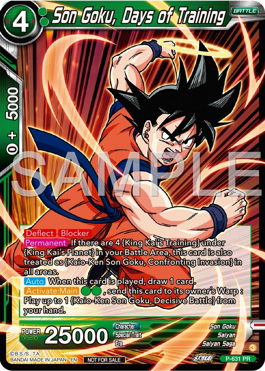 Son Goku, Days of Training (Zenkai Series Tournament Pack Vol.9) (P-631) [Promotion Cards] | Black Swamp Games