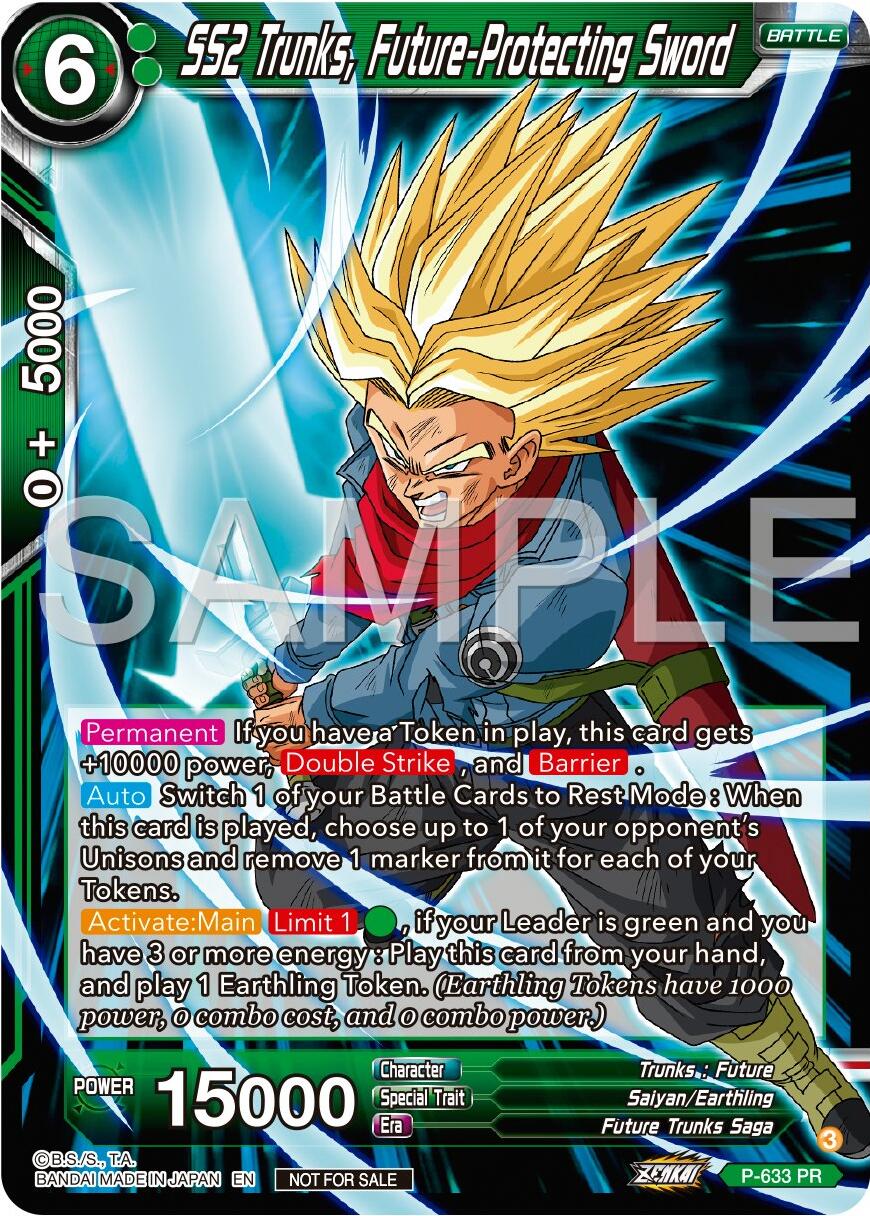 SS2 Trunks, Future-Protecting Sword (Zenkai Series Tournament Pack Vol.9) (P-633) [Promotion Cards] | Black Swamp Games