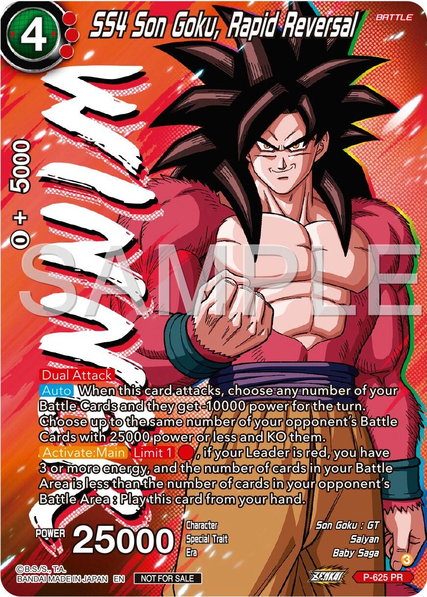 SS4 Son Goku, Rapid Reversal (Zenkai Series Tournament Pack Vol.9) (Winner) (P-625) [Promotion Cards] | Black Swamp Games