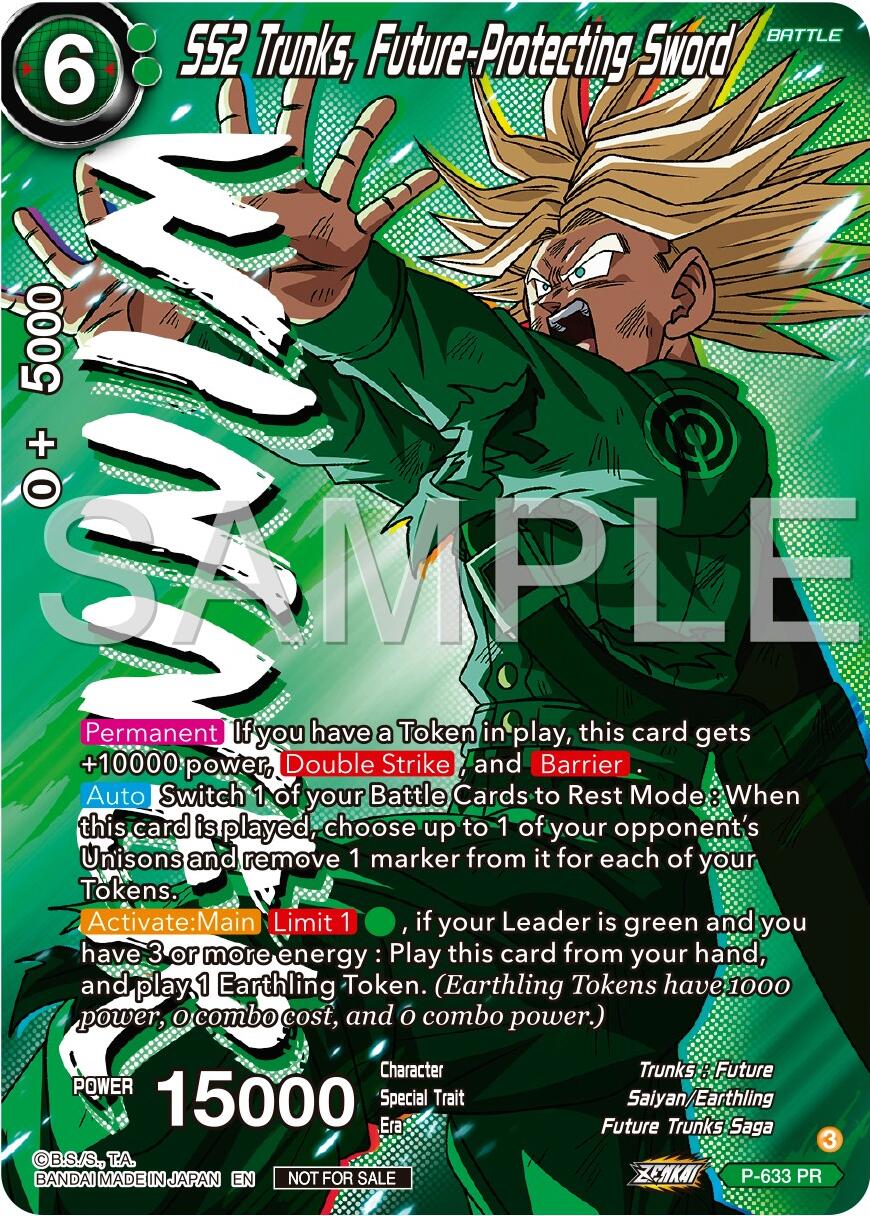 SS2 Trunks, Future-Protecting Sword (Zenkai Series Tournament Pack Vol.9) (Winner) (P-633) [Promotion Cards] | Black Swamp Games