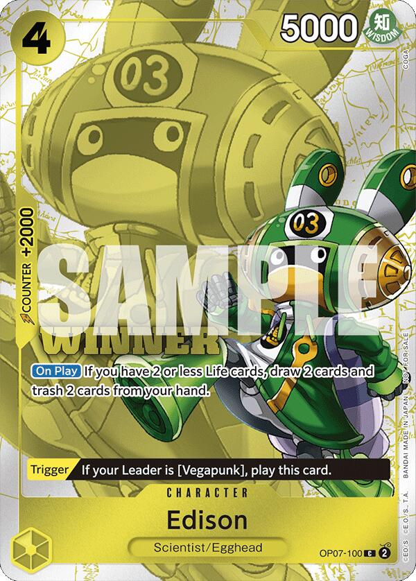 Edison (Winner Pack 2024 Oct.-Dec.) [One Piece Promotion Cards] | Black Swamp Games