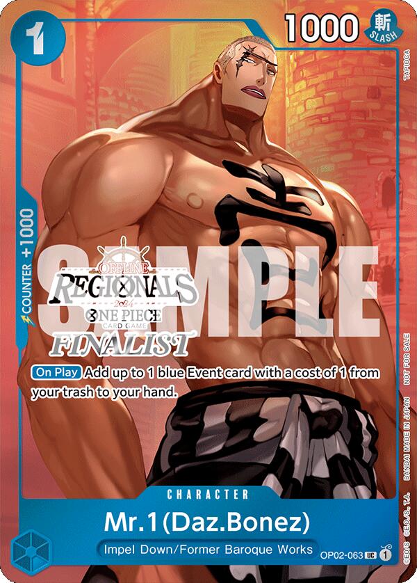 Mr.1 (Daz.Bonez) (Offline Regional 2024 Vol. 3) [Finalist] [One Piece Promotion Cards] | Black Swamp Games