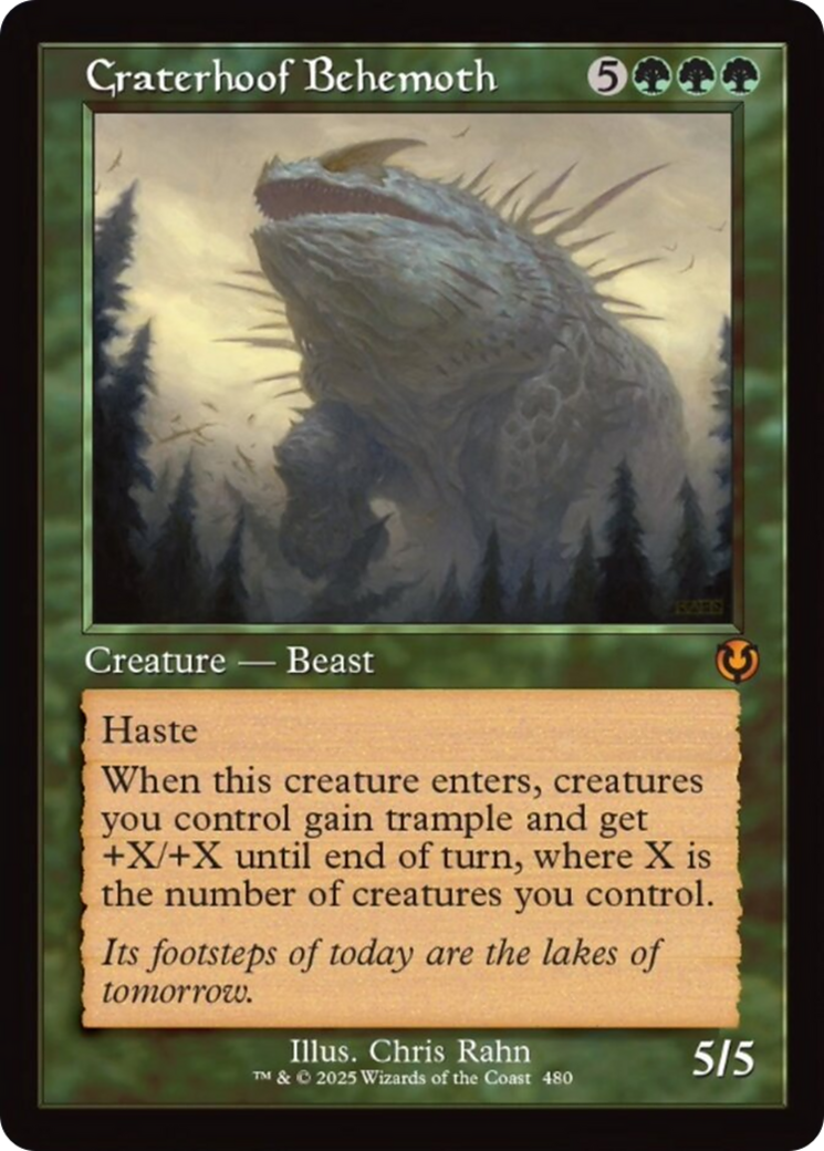 Craterhoof Behemoth (Retro Frame) [Innistrad Remastered] | Black Swamp Games