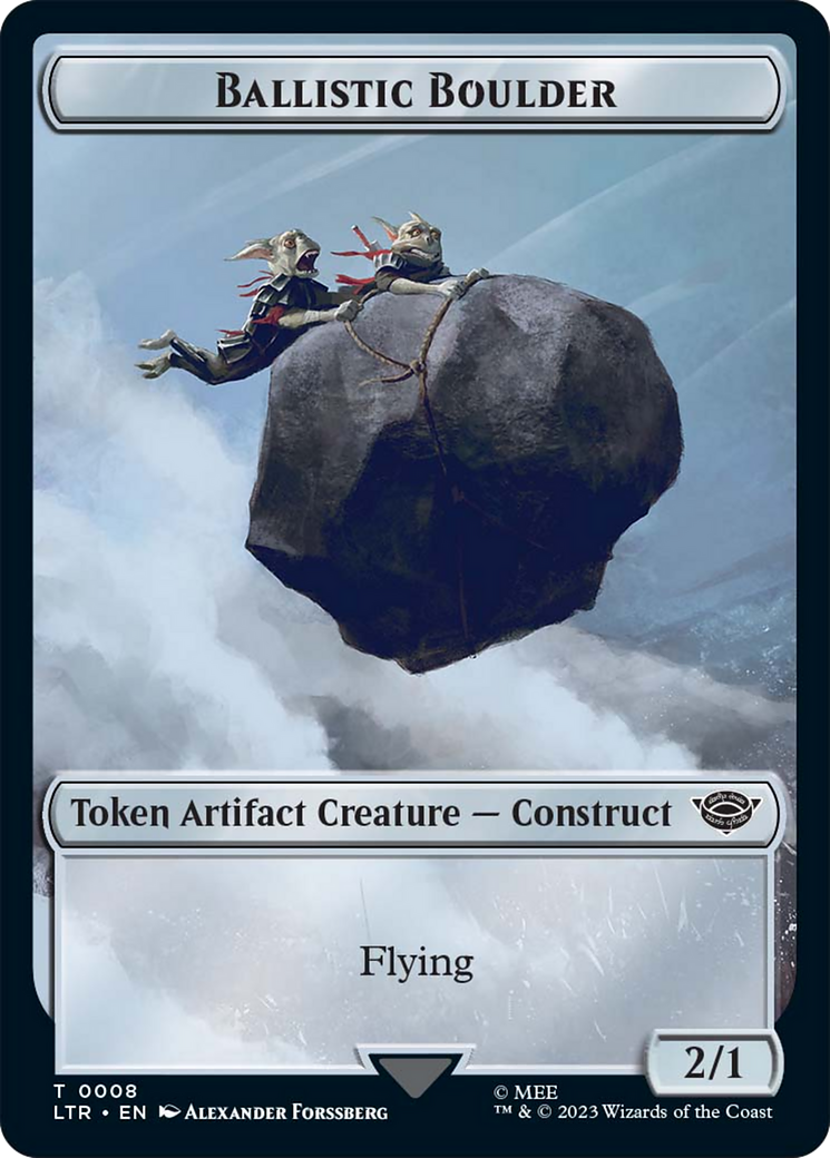 Ballistic Boulder // Food Token (09) Double-Sided Token [The Lord of the Rings: Tales of Middle-Earth Tokens] | Black Swamp Games