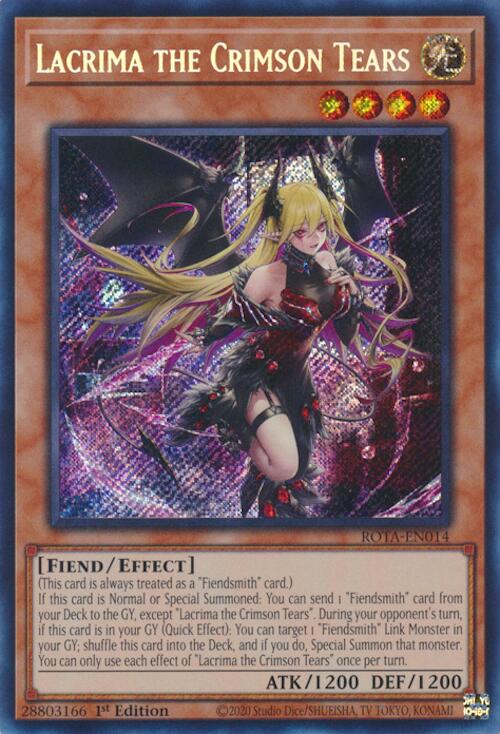 Lacrima the Crimson Tears [ROTA-EN014] Secret Rare | Black Swamp Games