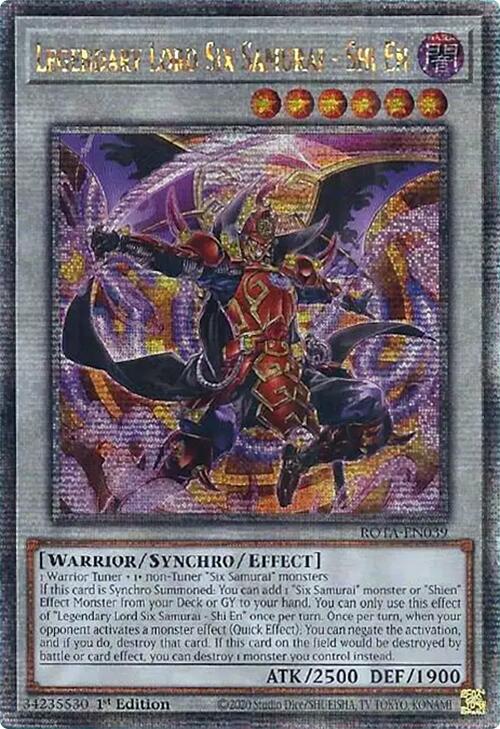 Legendary Lord Six Samurai - Shi En (Quarter Century Secret Rare) [ROTA-EN039] Quarter Century Secret Rare | Black Swamp Games