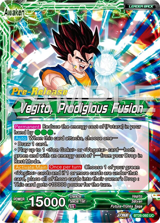 Son Goku & Vegeta // Vegito, Prodigious Fusion (BT26-060) [Ultimate Advent Prerelease Promos] | Black Swamp Games