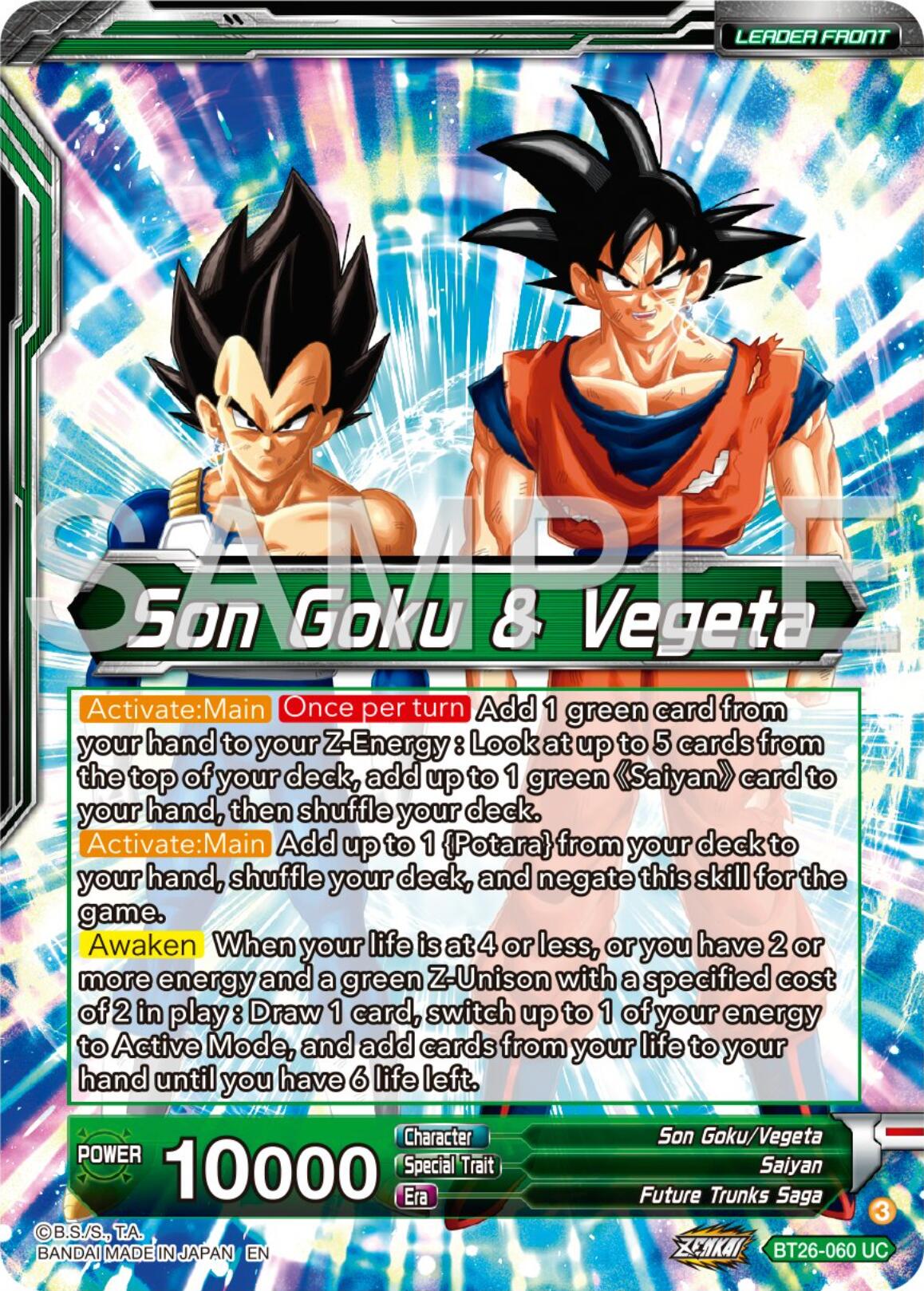 Son Goku & Vegeta // Vegito, Prodigious Fusion (BT26-060) [Ultimate Advent Prerelease Promos] | Black Swamp Games