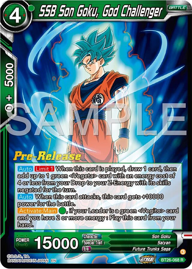 SSB Son Goku, God Challenger (BT26-068) [Ultimate Advent Prerelease Promos] | Black Swamp Games