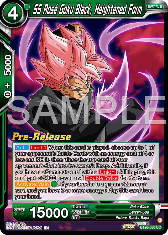 SS Rose Goku Black, Heightened Form (BT26-080) [Ultimate Advent Prerelease Promos] | Black Swamp Games