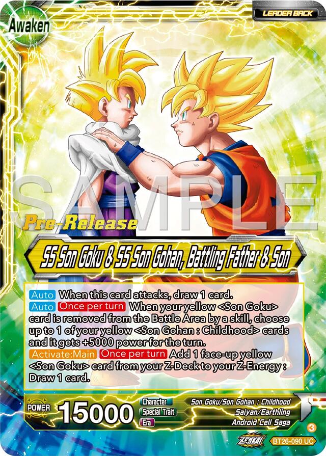 SS Son Goku // SS Son Goku & SS Son Gohan, Battling Father & Son (BT26-090) [Ultimate Advent Prerelease Promos] | Black Swamp Games