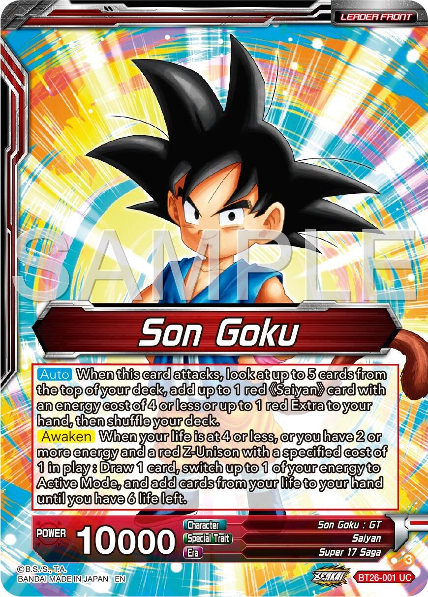 Son Goku // Son Goku & Android 18, Unexpected Tag Team (BT26-001) [Ultimate Advent Prerelease Promos] | Black Swamp Games