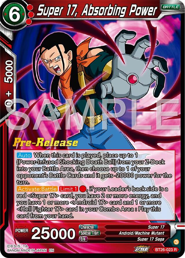 Super 17, Absorbing Power (BT26-023) [Ultimate Advent Prerelease Promos] | Black Swamp Games