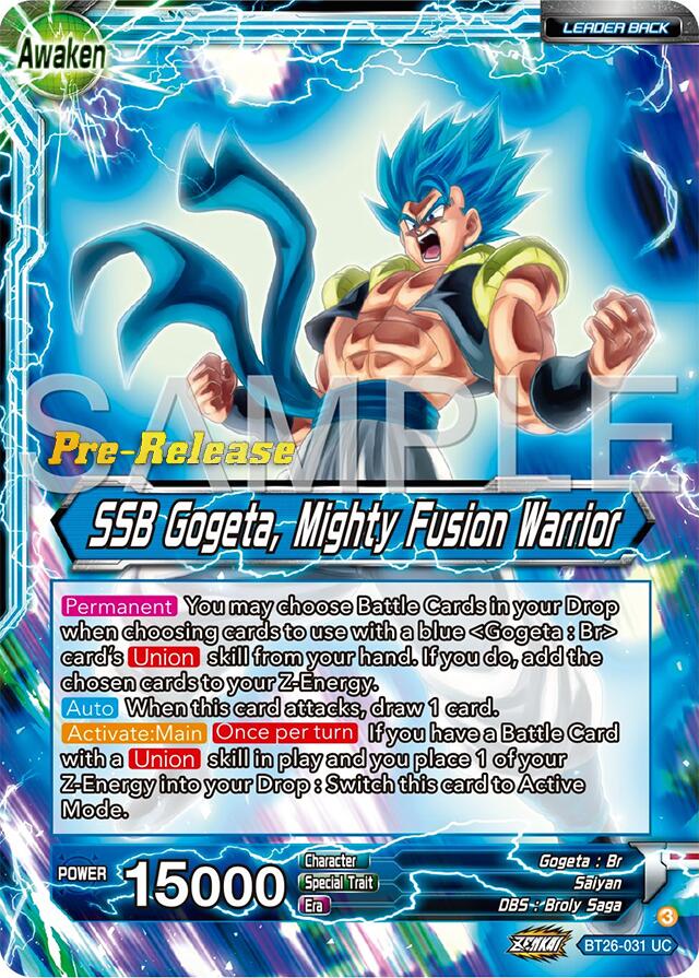 Gogeta // SSB Gogeta, Mighty Fusion Warrior (BT26-031) [Ultimate Advent Prerelease Promos] | Black Swamp Games