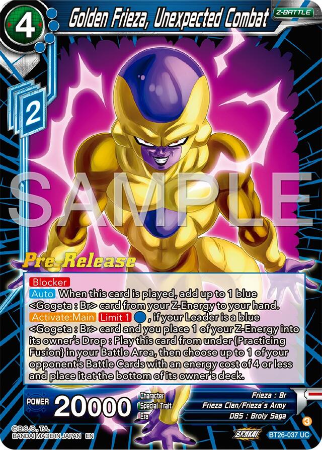 Golden Frieza, Unexpected Combat (BT26-037) [Ultimate Advent Prerelease Promos] | Black Swamp Games