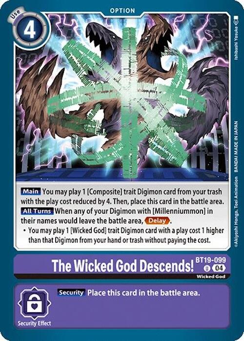 The Wicked God Descends! [BT19-099] [Release Special Booster 2.0] | Black Swamp Games