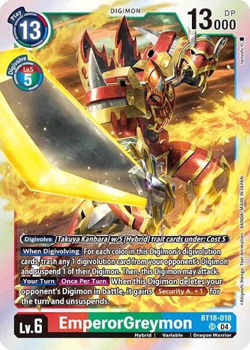 EmperorGreymon [BT18-018] [Release Special Booster 2.0] | Black Swamp Games