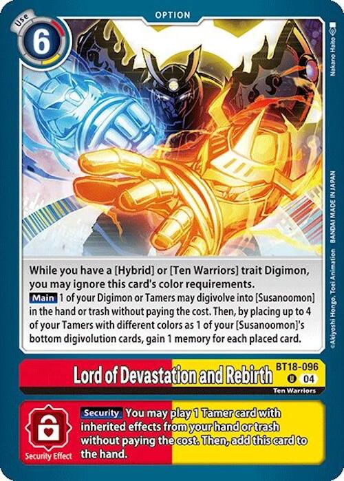 Lord of Devastation and Rebirth [BT18-096] [Release Special Booster 2.0] | Black Swamp Games