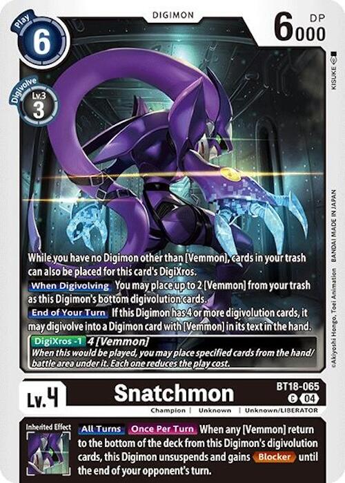 Snatchmon [BT18-065] [Release Special Booster 2.0] | Black Swamp Games