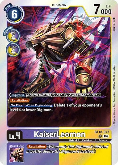 KaiserLeomon [BT18-077] [Release Special Booster 2.0] | Black Swamp Games