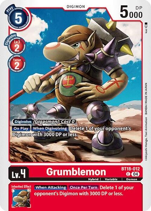 Grumblemon [BT18-012] [Release Special Booster 2.0] | Black Swamp Games