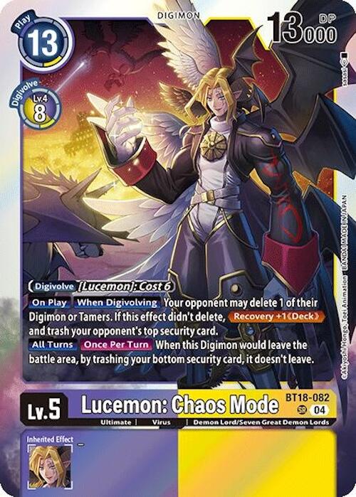 Lucemon: Chaos Mode [BT18-082] [Release Special Booster 2.0] | Black Swamp Games