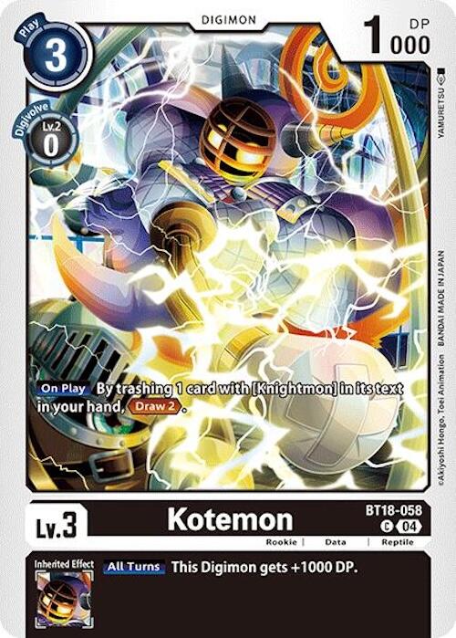 Kotemon [BT18-058] [Release Special Booster 2.0] | Black Swamp Games