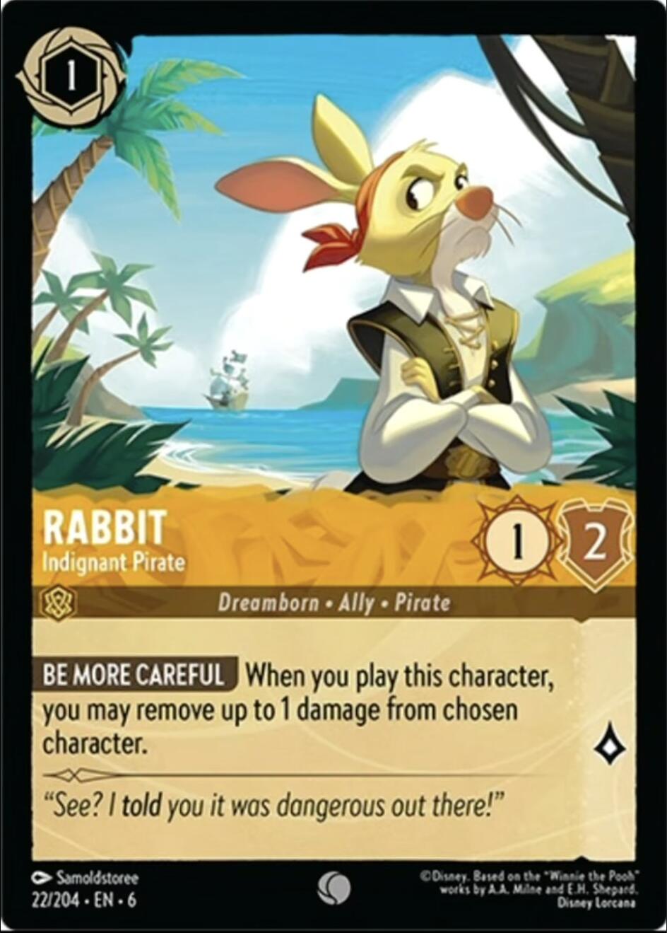 Rabbit - Indignant Pirate (22/204) [Azurite Sea] | Black Swamp Games
