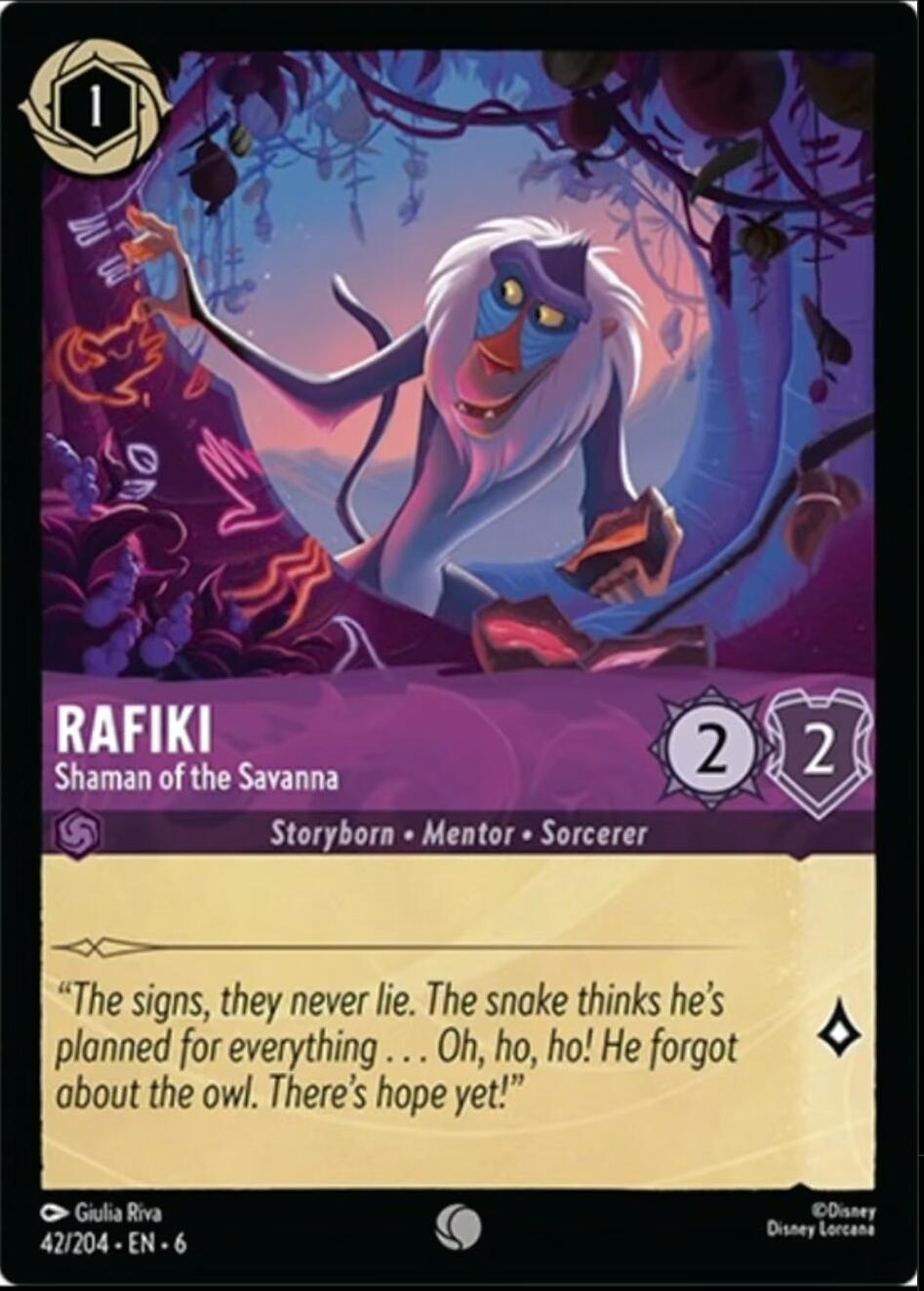 Rafiki - Shaman of the Savanna (42/204) [Azurite Sea] | Black Swamp Games
