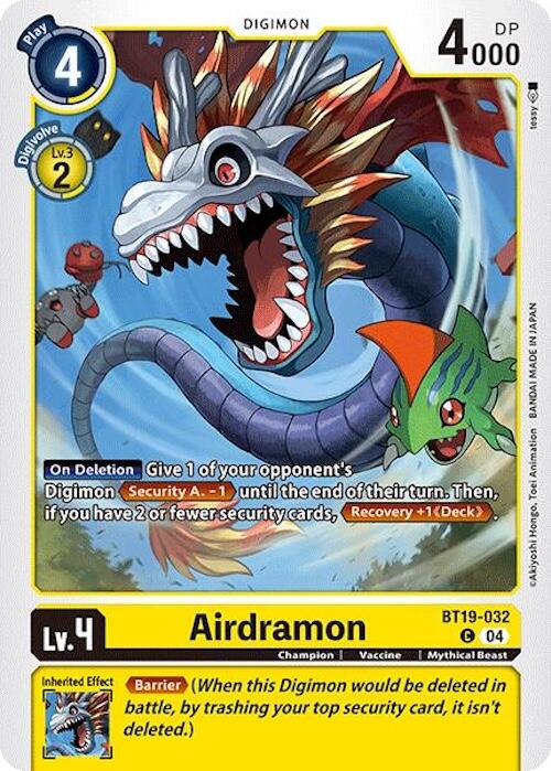 Airdramon [BT19-032] [Release Special Booster 2.0] | Black Swamp Games