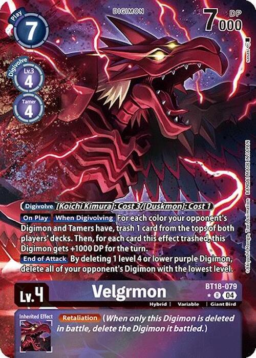 Velgrmon [BT18-079] (Alternate Art) [Release Special Booster 2.0] | Black Swamp Games