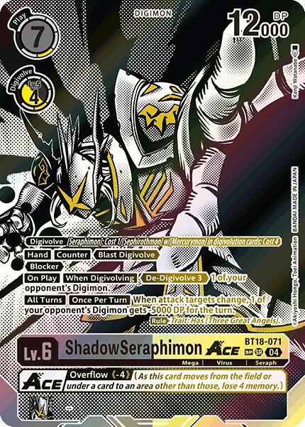 ShadowSeraphimon ACE [BT18-071] (Textured) [Release Special Booster 2.0] | Black Swamp Games