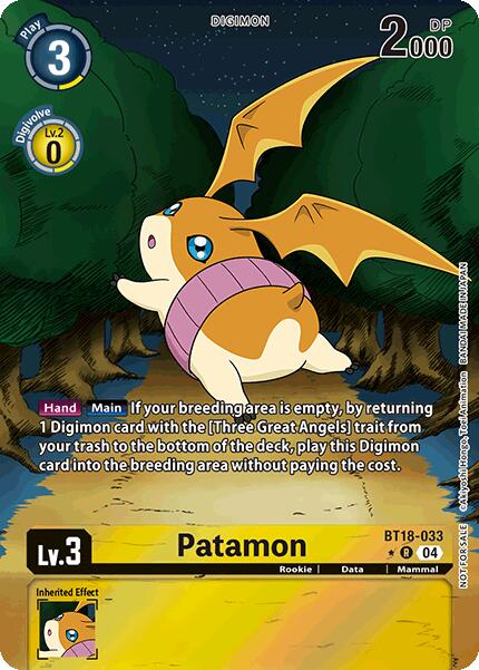 Patamon [BT18-033] (Release Special Booster 2.0: Box Promotion Pack) [Release Special Booster 2.0] | Black Swamp Games