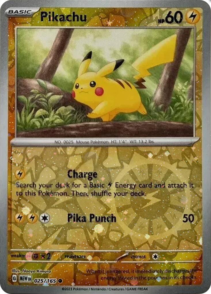 Pikachu (025/165) (Cosmos Holo) (Costco Exclusive) [Miscellaneous Cards] | Black Swamp Games