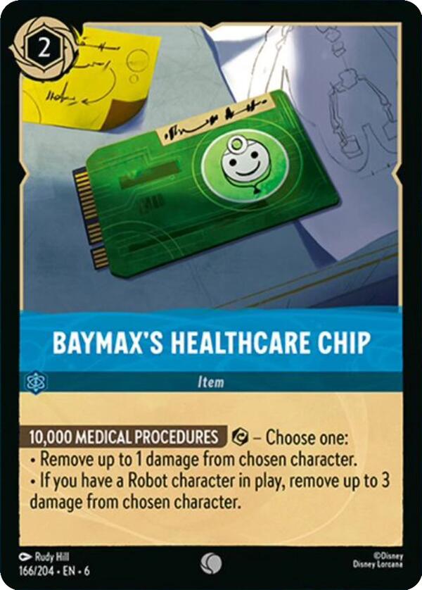 Baymax's Healthcare Chip (166/204) [Azurite Sea] | Black Swamp Games