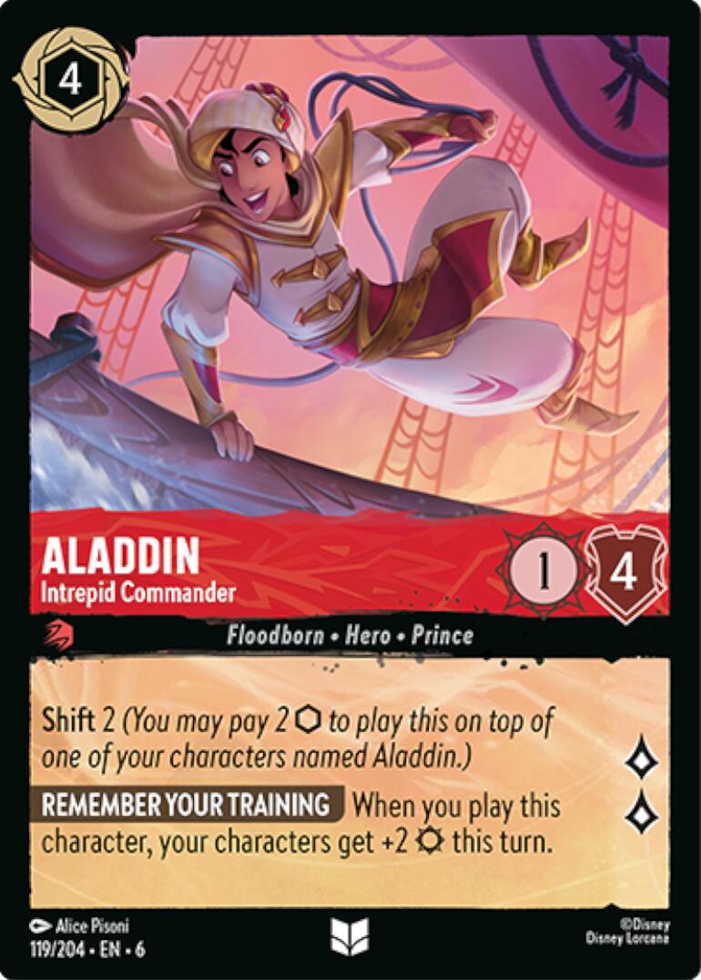 Aladdin - Intrepid Commander (119/204) [Azurite Sea] | Black Swamp Games