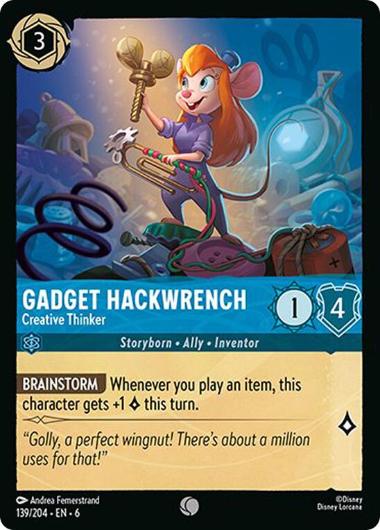 Gadget Hackwrench - Creative Thinker (139/204) [Azurite Sea] | Black Swamp Games