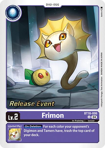 Frimon [BT18-006] [Release Special Booster Ver.2.0 Pre-Release Cards] | Black Swamp Games