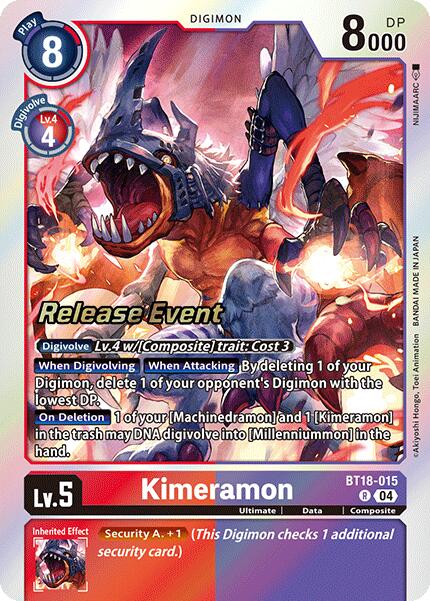 Kimeramon [BT18-015] [Release Special Booster Ver.2.0 Pre-Release Cards] | Black Swamp Games