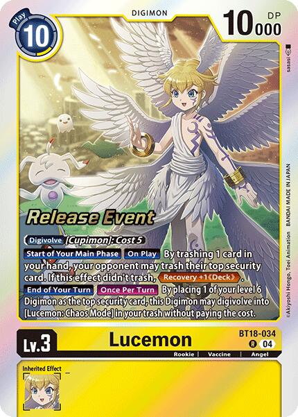 Lucemon [BT18-034] [Release Special Booster Ver.2.0 Pre-Release Cards] | Black Swamp Games