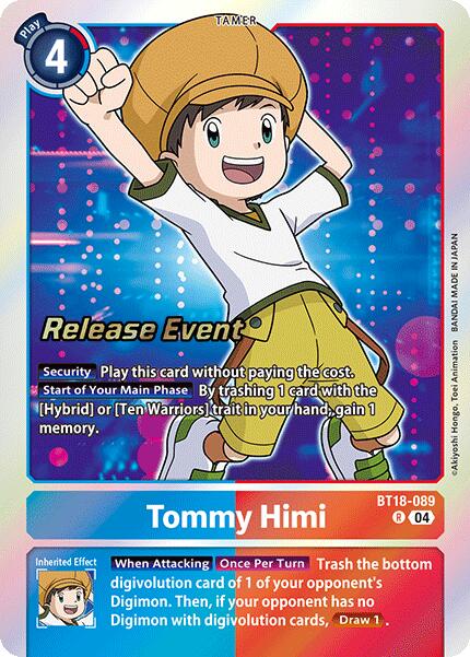 Tommy Himi [BT18-089] [Release Special Booster 2.0 Pre-Release Cards] | Black Swamp Games