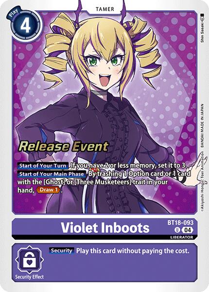 Violet Inboots [BT18-093] [Release Special Booster 2.0 Pre-Release Cards] | Black Swamp Games