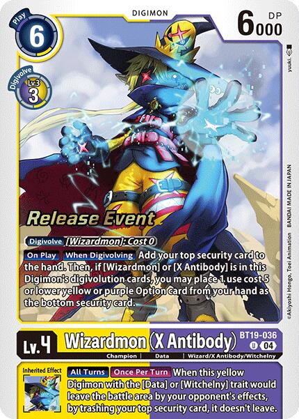 Wizardmon [BT19-036] (X Antibody) [Release Special Booster 2.0 Pre-Release Cards] | Black Swamp Games