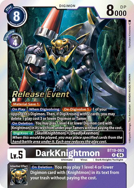 DarkKnightmon [BT19-063] [Release Special Booster Ver.2.0 Pre-Release Cards] | Black Swamp Games