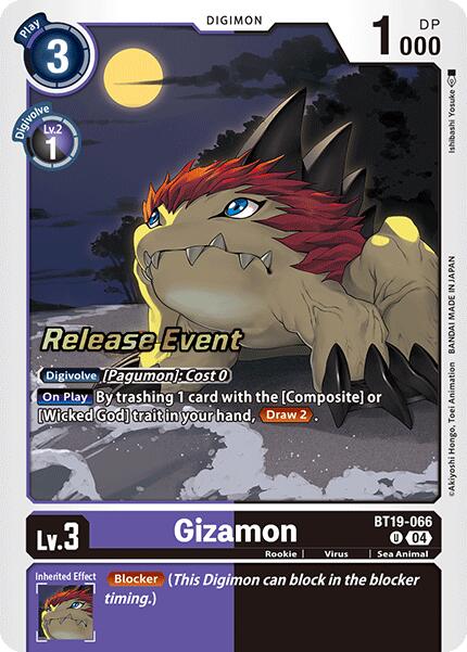 Gizamon [BT19-066] [Release Special Booster Ver.2.0 Pre-Release Cards] | Black Swamp Games